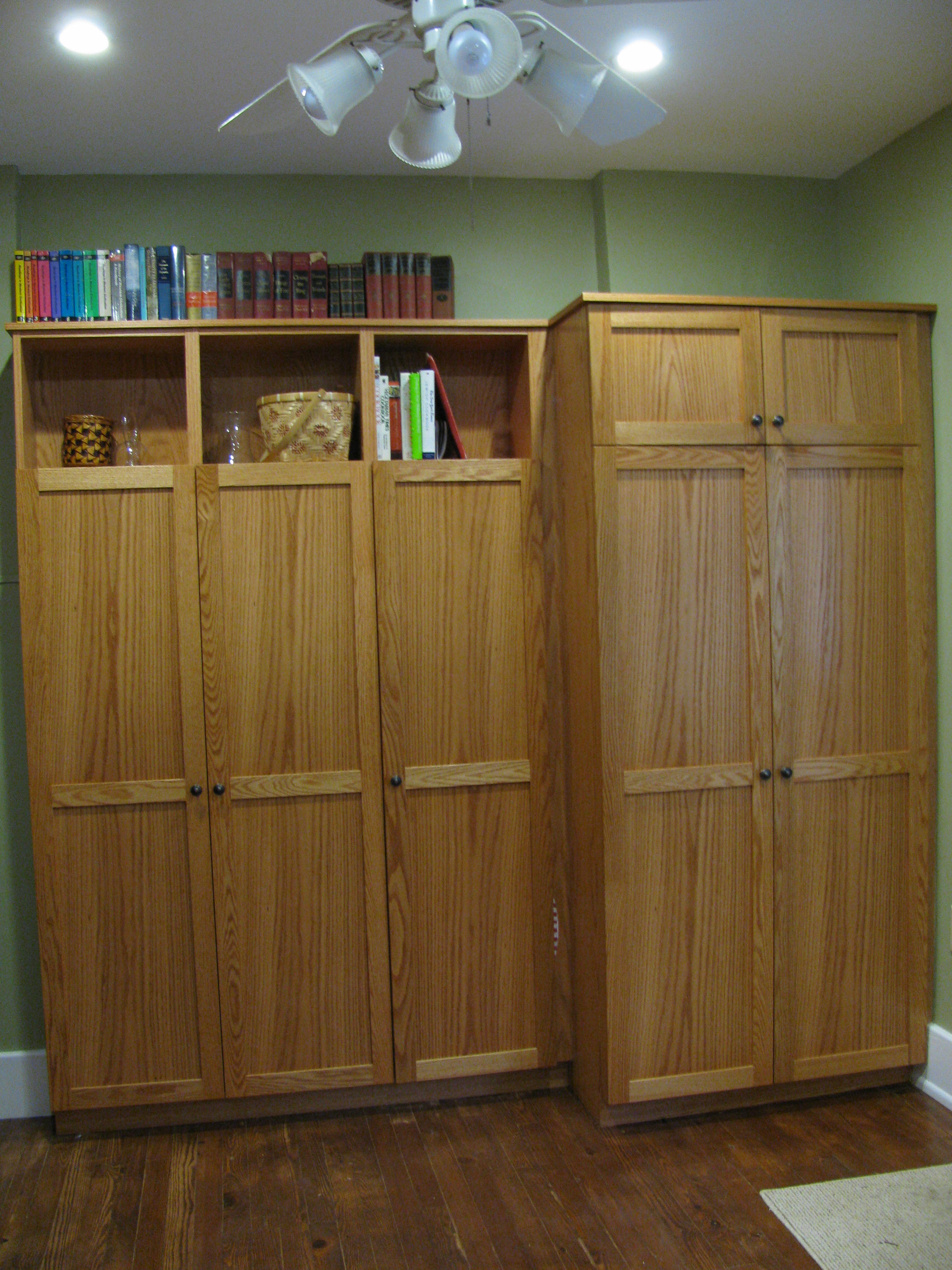 Amazon Com Oak Kitchen Pantry Cabinet Wall Mounted Cabinets